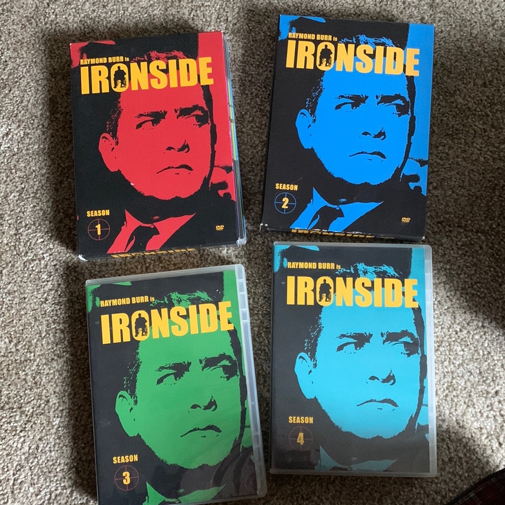 Complete DVD sets of season 1-4 of Ironside